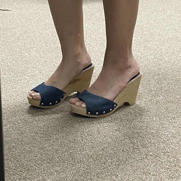 Navy Cream Wedges VNC - Picture 5 of 5